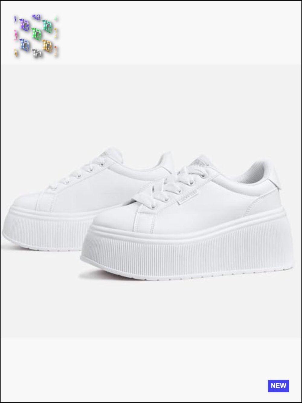 Women's Platform Wedge Sneakers Chunky Lace-Up Retro Low Top Casual Walking - Picture 6 of 7